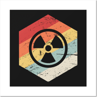 Retro Vintage Nuclear Radiation Symbol Posters and Art